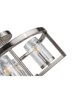 Costello 3 Ceiling Light Semi Flush Ceiling Light Satin Chrome-2