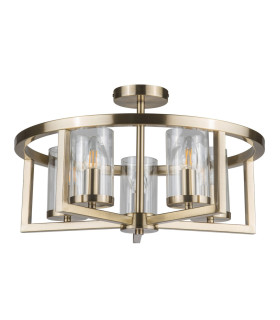 Costello 5 Ceiling Light Semi Flush Ceiling Light Antique Brass-1