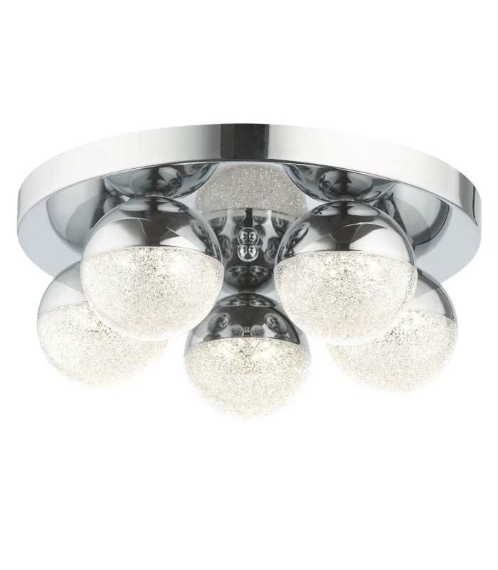 Dew 5 Light 5W CCT Bathroom Ceiling Light Chrome IP44-1