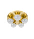 Dew 5 Light 5W CCT Bathroom Ceiling Light Satin Brass IP44-1