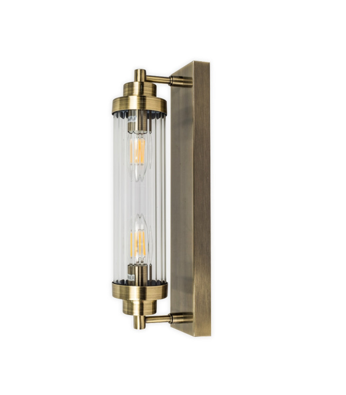 Edith Bathroom Wall Light Antique Brass IP44-1