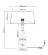 Dior Glass Table Lamp with Shade Amber-4