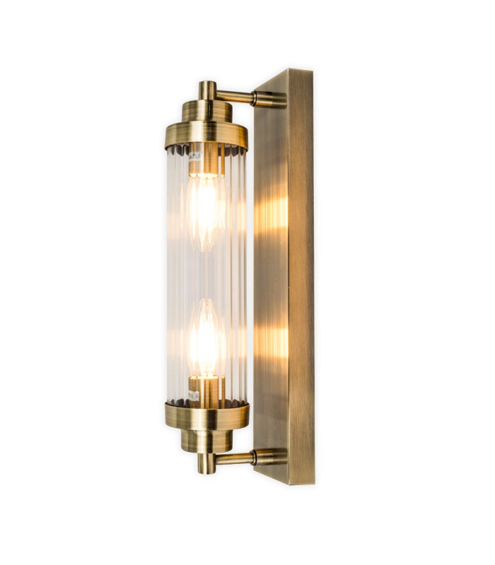 Edith Bathroom Wall Light Antique Brass IP44-3