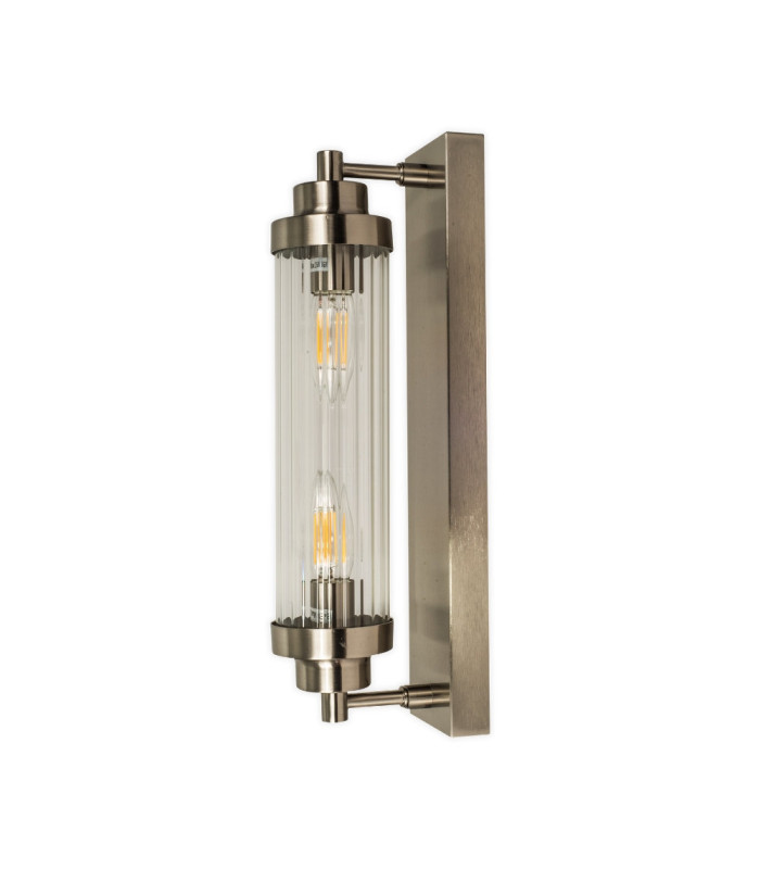 Edith Bathroom Wall Light Satin Chrome IP44-1