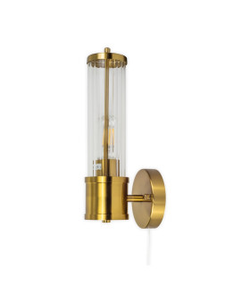 Eleanor Bathroom Wall Light Brushed Brass IP44-1