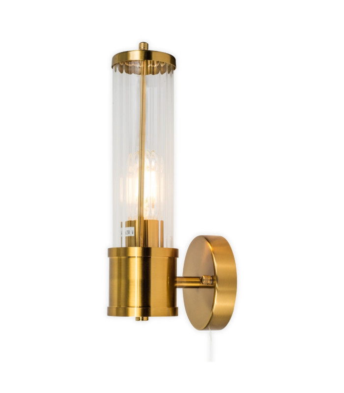 Eleanor Bathroom Wall Light Brushed Brass IP44-3