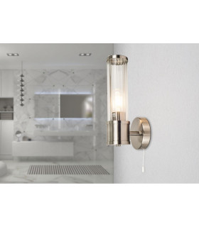Eleanor Bathroom Wall Light Satin Chrome IP44-2