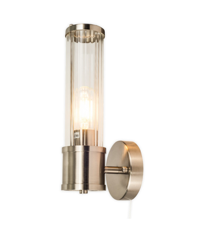 Eleanor Bathroom Wall Light Satin Chrome IP44-3