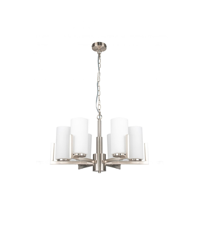 Empire 6 Light Pendant Ceiling Light Satin Chrome-1