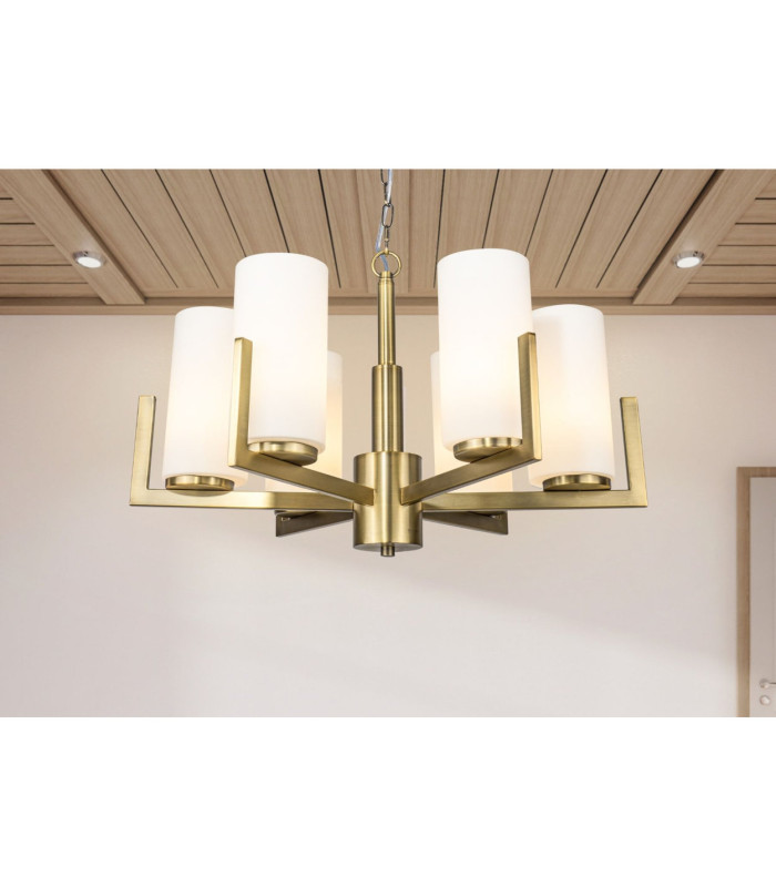 Empire 6 Light Pendant Ceiling Light Brushed Bronze-2