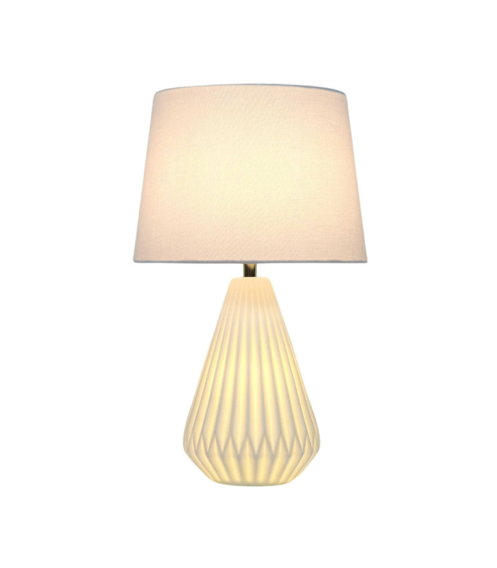 Fallon Table Lamp Pearl White