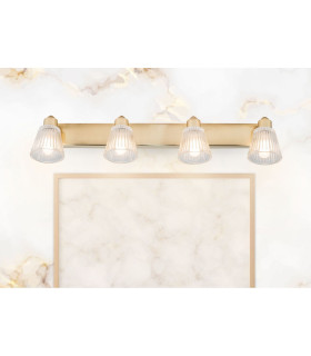 Gatsby 4 Light Bathroom Ceiling Light Satin Brass IP44-2