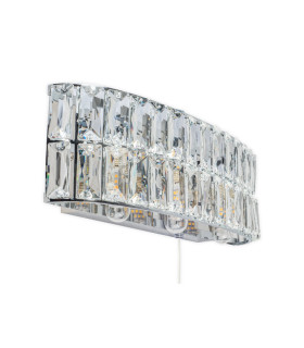 Haley 3 Light Bathroom Wall Light Pull Cord Polished Chrome IP44-1