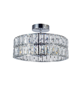 Haley 4 Light Bathroom Crystal Ceiling Light Polished Chrome IP44-1