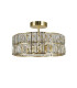 Haley 4 Light Bathroom Crystal Ceiling Light Satin Brass IP44-1