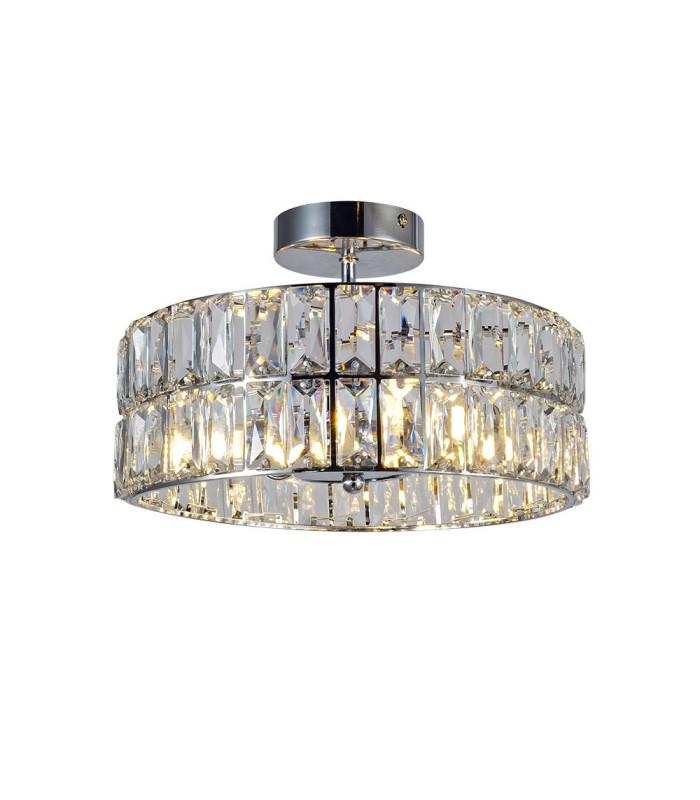 Haley 4 Light Bathroom Crystal Ceiling Light Polished Chrome IP44-2