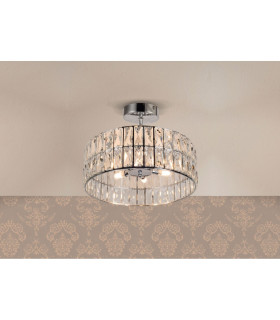 Haley 6 Light Bathroom Crystal Polished Chrome IP44-2