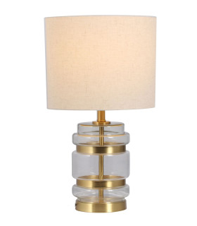 Hartley Table Lamp with Shade Satin Brass
