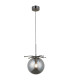 Harvey Pendant Ceiling Light Brushed Chrome Black-1