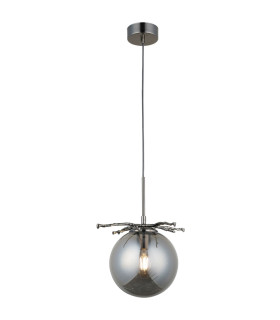Harvey Pendant Ceiling Light Brushed Chrome Black-1