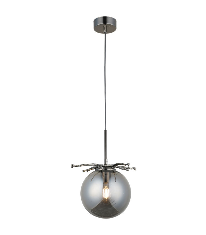 Harvey Pendant Ceiling Light Brushed Chrome Black-1