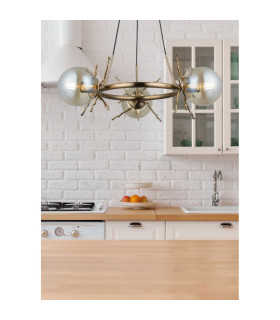 Harvey 3 Light Pendant Ceiling Light Satin Brass-2