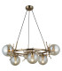 Harvey 6 Light Pendant Ceiling Light Satin Brass