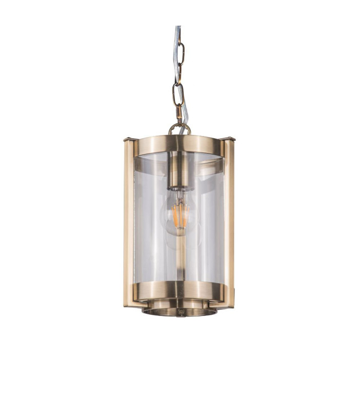 Hudson Single Pendant Ceiling Light Antique Brass-1