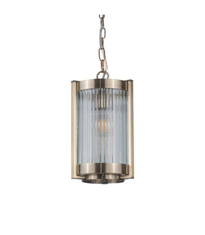 Hudson Single Pendant Ceiling Light Antique Brass-2