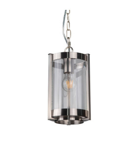 Hudson Single Pendant Ceiling Light Satin Chrome-1