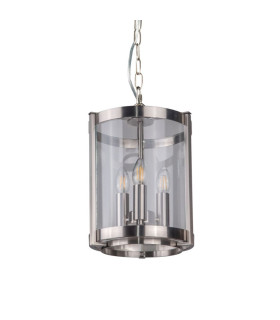 Hudson Single Pendant Ceiling Light Satin Chrome-1