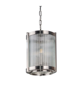 Hudson Single Pendant Ceiling Light Satin Chrome-2