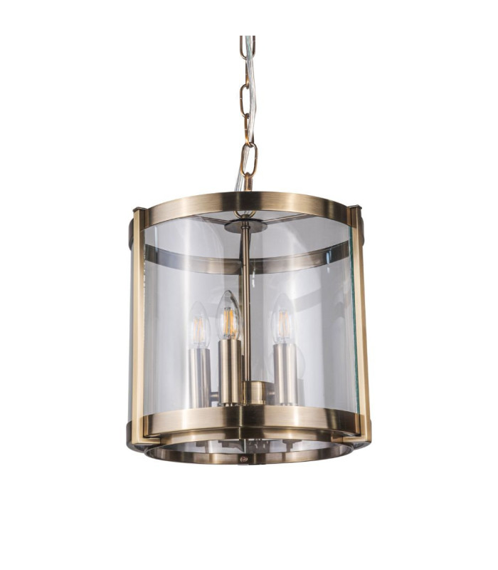 Hudson Single Pendant Ceiling Light Antique Brass-1