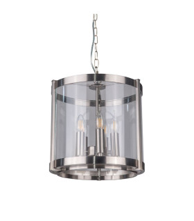 Hudson Single Pendant Ceiling Light Satin Chrome-1