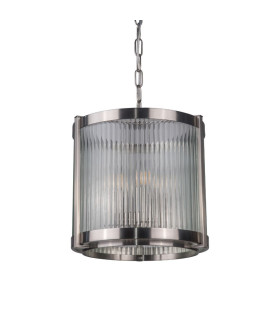 Hudson Single Pendant Ceiling Light Satin Chrome-2