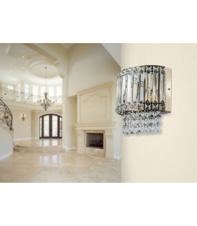 ISLA 3 Light Wall Light with Crystal Antique Brass-2