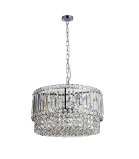 ISLA 6 Light with Crystal Pendant Ceiling Light Polished Chrome-1