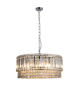 ISLA 9 Light with Crystal Pendant Ceiling Light Polished Chrome-2