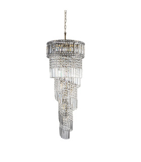 ISLA 13 Light with Crystal Pendant Ceiling Light Antique Brass-1