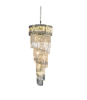 ISLA 13 Light with Crystal Pendant Ceiling Light Antique Brass-2