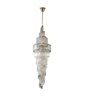 ISLA 24 Light 2200mm Crystal Antique Brass-1