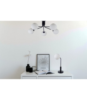 Lando Table Light with Opal Ball Matt Black-2