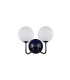 Lando Wall Light with Opal Ball Matt Black-2