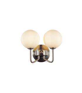 Lando Wall Light with Opal Ball Satin Chrome-1