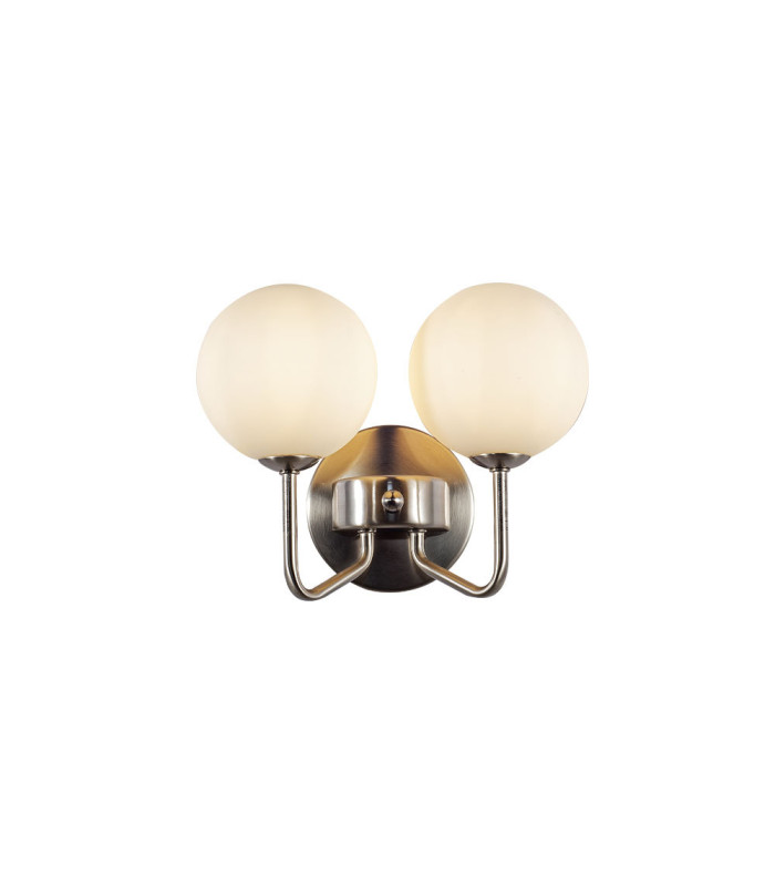 Lando Wall Light with Opal Ball Satin Chrome-1