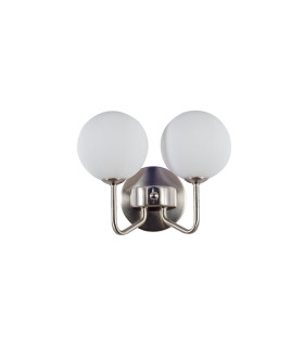 Lando Wall Light with Opal Ball Satin Chrome-2