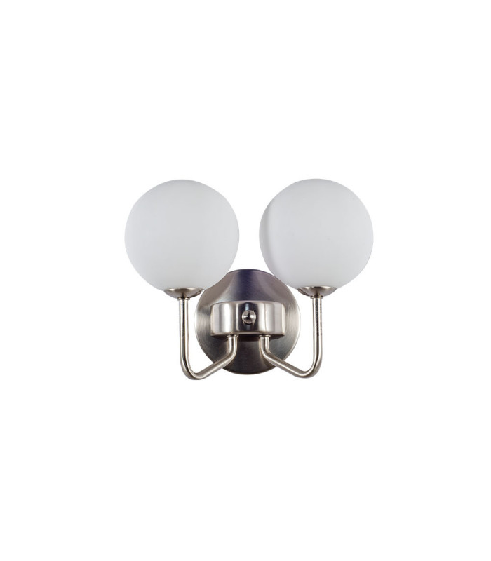 Lando Wall Light with Opal Ball Satin Chrome-2