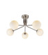 Lando 5 Ceiling Light Semi Flush Ceiling Light with Opal Ball Satin Chrome-1