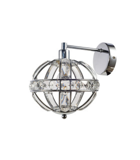 Laura 1-Light Oval Wall Light Polished Chrome