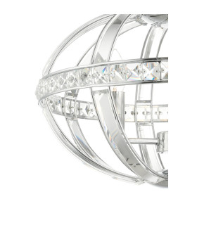 Laura 3 Light Oval Pendant Ceiling Light Polished Chrome-2